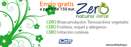 Nueva linea ZERO de Sutter. Productos de limpieza 100% naturales.